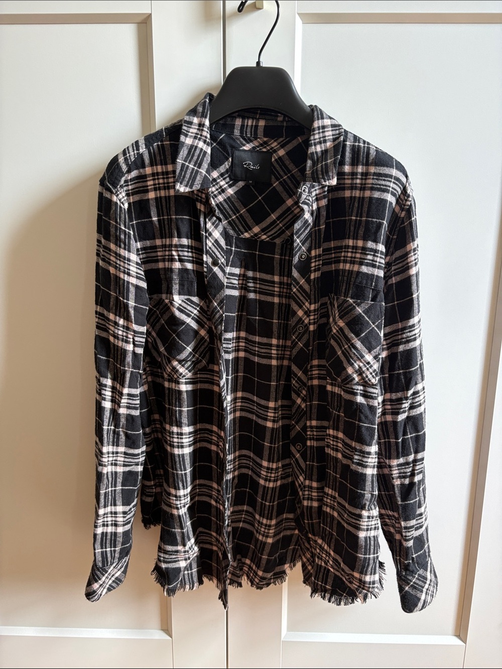 Rails Black & Cream Plaid Snap Button-Up Shirt